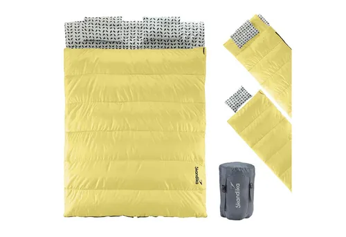 Skandika Deckenschlafsack Iceland Double | Doppelschlafsack für 3 Jahreszeiten - Schlafsäcke: Vielseitiger 3-Jahreszeiten Schlafsack, kann als Doppel- oder Einzelschlafsack genutzt werden, ideal für Camping, mit wasserabweisendem Material und kompaktem Packmaß.