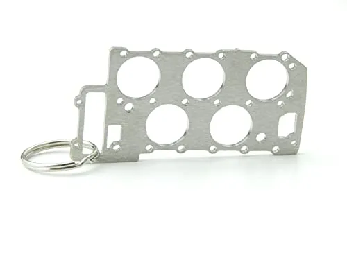 DisagrEE Schlüsselanhänger VR5 Zylinderkopfdichtung - Edelstahl GEBÜRSTET!