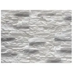 Dekorative Gipswandfliese 37x9,2cm Weiß-Grau 0,4m²