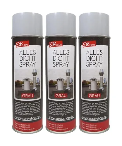 SDV Chemie Allesdichtspray grau 3x 500ml Sprühdichtung Dichtungsspray Versiegelung