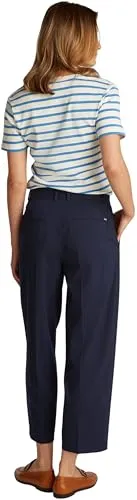 Tommy Hilfiger Damen Stoffhose Stretch Tapered Knöchelfrei, Blau - Damen-Hosen mit optimaler Passform und hohem Tragekomfort, ideal für Büro und Alltag. Zeitloses Design in Dunkelblau, gefertigt aus 66% recyceltem Polyester.