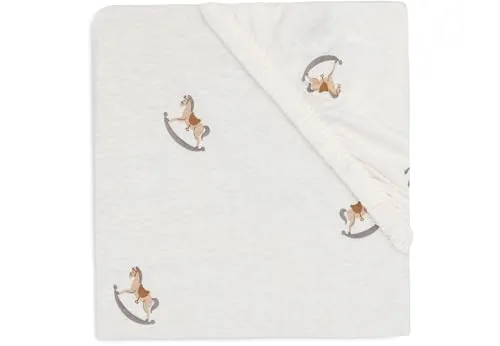 Jollein Spannbettlaken Jersey - Nostalgic Ride - 70/75x140/150cm - 100% Baumwolle - Spannbetttuch - Oeko-TEX Zertifiziert