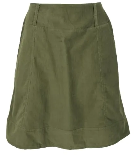GURU SHOP Kurzer Cordrock, Minirock mit Taschen - Olivgrün, Damen, Baumwolle, Size:L