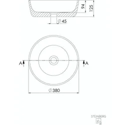 Steinberg Serie 540 Aufsatzwaschtisch Ø 38 cm von Steinberg