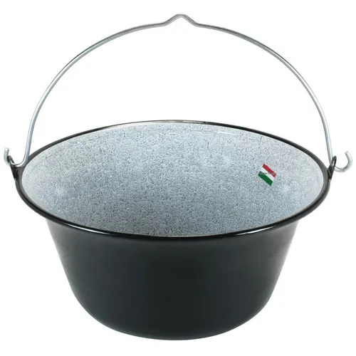 Gulaschkessel 15 Liter emailliert - Ideal für Feiern und Outdoor-Cooking - Grills: Robuster Gulaschtopf mit 15 Litern, perfekt für Holzfeuer, ideal für gesellige Runden und köstliche Mahlzeiten im Freien.