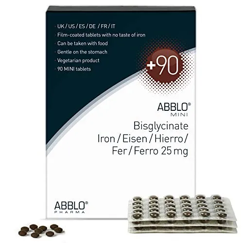 25mg. Eisen Bisglycinat 90 stück - (DE-FR-ES-IT-UK-US) - ABBLO