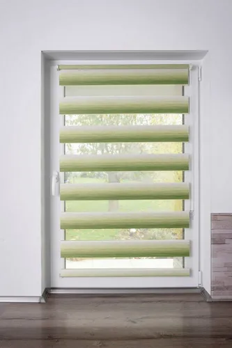 Doppelrollo mit schönen Farbverlauf, K-HOME, Lichtschutz, ohne Bohren, freihängend, Klemmfix