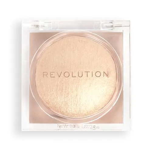 Makeup Revolution Beam Bright Highlighter - Puder-zu-Flüssig-Formel für ein Strahlen im ganzen Gesicht, 5 Atemberaubende Farbtöne: Bronze Baddie