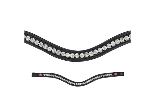 Kieffer FlexiLoop Stirnband Large Crystal Clear für Warmblut - Innovatives Stirnband für Trensen mit Schnellwechselverschluss – in weniger als einer Minute für einen neuen Look bereit! Aus hochwertigem Leder, ideal für Abwechslung und Zeitersparnis.