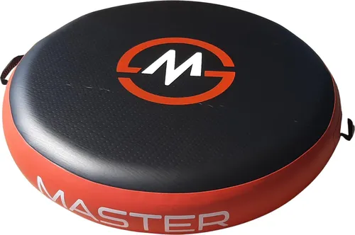 Airspot MASTERJUMP runde Gymnastikmatte, Durchmesser 100 x 20 cm, schwarz und rot