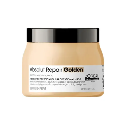 L'oreal Professionnel Absolut Repair Gold Maske 500ml - Haarmaske für beschädigtes Haar, nährt intensiv mit Gold Quinoa & Protein für strahlende Reparatur und Geschmeidigkeit.