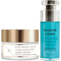 Marine Glow Vitamin C + Kollagenkonzentrat-Serum 30 ml + Hyaluronsäure und Kollagen-Tagescreme 50 ml