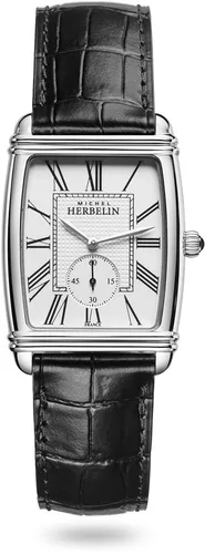 Herbelin Art Déco Tonneau Quarzuhr 30mm Silber