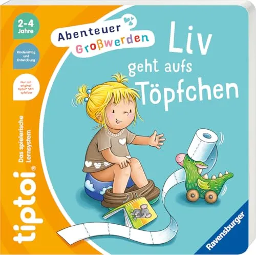 tiptoi® Abenteuer Großwerden - Liv geht aufs Töpfchen - Entwicklung & Gesundheit bei Babys: Interaktives Lernbuch für Kleinkinder von 24 Monaten bis 4 Jahren, fördert spielerisch das Töpfchentraining.