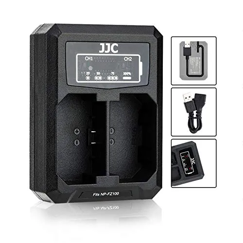 NP-FZ100 USB Dual Battery Charger Adapter for Sony A6700 A6600 A9, A9 II, A7R IV, A7R III, A7 III Digital Camera NP-FW50 Battery Chargers