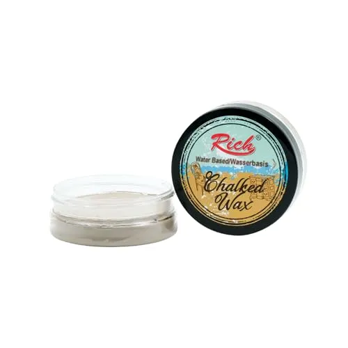 Rich Chalked Wachs, Transparent 50 Ml, Möbelwachs, Möbelschutz Holzwachs Pflege, Oberflächenversiegelung, Einfache Anwendung, Übergangsanpassung & Tiefenwirkung