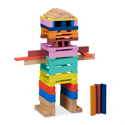 Holzbausteine Bausteine Bauklötze Holzbauklötze Holzspielzeug Holz 100er Set