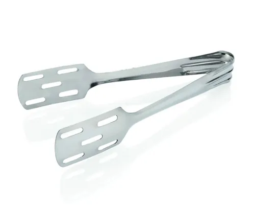 Gebäckzange / Brötchenzange, CNS, gelocht, 20 cm Länge