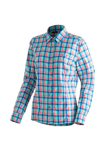 Maier Sports Women's Nanni Bluse Gr 54 - Bunte Outdoorbluse - Modische Wanderblusen für Damen, sportliche Karo-Muster, ideal für Reisen und Trekking, aus 85% Polyester und 15% Viskose für optimalen Tragekomfort.