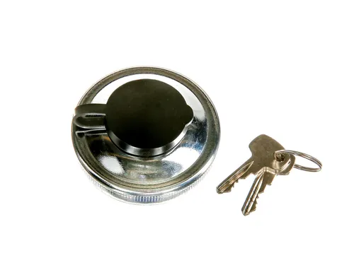 Tankdeckel mit Schloss Ø40mm, Aluminium in Chrom-Optik - für Simson S50, S51, SR