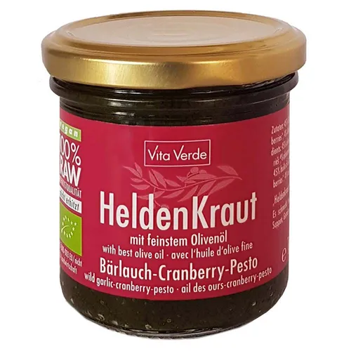 Vita Verde HeldenKraut Bio Pesto Bärlauch Cranberry von Vita-Verde
