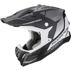 Scorpion VX-22 Air Attis Motocross Helm, schwarz-grau, Größe XS - Hochwertiger Motocross Helm mit Airfit® Technologie und strömungsgünstigem Visier für optimale Aerodynamik. Ideal für abenteuerliche Fahrten und maximale Belüftung.