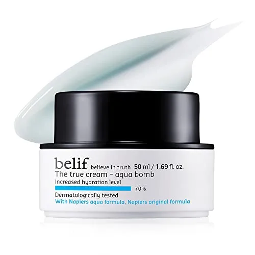belif the True Cream Aqua Bomb | Feuchtigkeitsspendende Gesichtscreme - Tagespflege für Mischhaut bis ölige Haut, bietet intensive Hydratation mit clean beauty Inhaltsstoffen für ein frisches Hautgefühl.