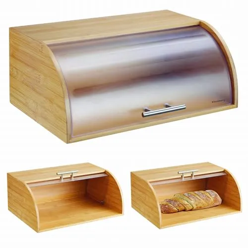 Klausberg Holzbambus Brotlaib 41cm Brotbehälter Brötchen KB-7874