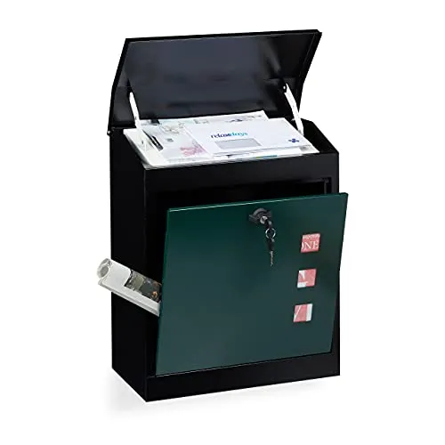 Sicherheitsbriefkasten groß – wetterfest und abschließbar - Briefkästen & Briefkastenklappen – Robuster Stahl, ideal für Pakete, wetterfest und sicher, schützt Ihre Post zuverlässig.