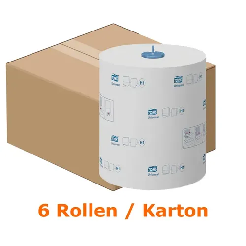Tork 290059 Handtuchrollen Matic Universal - 280 m, 6 Rollen Paket mit hoher Kapazität für weniger Wartung in stark frequentierten Waschräumen