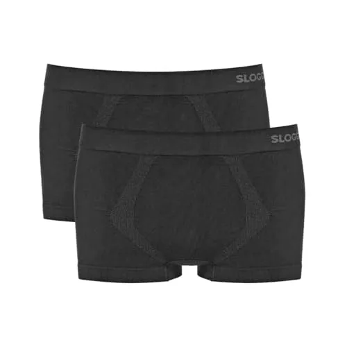 sloggi Herren GO Smooth Hipster 2P, Black, XL - Damenmode mit breiten Seiten und Feinrippstrick-Detail für optimalen Halt, glatter Bund mit eingestricktem Logo für zusätzlichen Komfort.