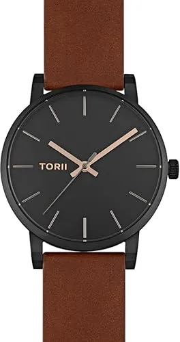 TORII Herrenuhr B41CL.BR in klassischem Braun.