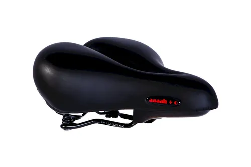 City Sattel AAAH+O Feder | Komfortabler Fahrradsattel in Schwarz - Fahrradsättel mit ergonomischem Design und Federung für maximalen Fahrkomfort bei Stadtfahrten.
