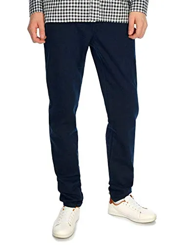 BEZLIT Kinder Jungen Chino Hose Röhren Stretch Jeans Optik Dunkelblau 122 - Jungen-Jeanshosen, 98% Baumwolle für hohen Tragekomfort und Dehnbarkeit, moderne Chino Hose in Jeansoptik mit dehnbarem Bund und praktischen Taschen.
