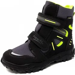 Superfit Jungen Husky Schneestiefel, Schwarz (Schwarz/Grün 03), 30 EU