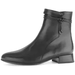 Gabor Damen Klassische Stiefeletten - Halbstiefel in Schwarz - Wanderschuhe mit Best Fitting für optimalen Komfort, aus hochwertigem Glattleder, ideal für den Übergang mit einem Blockabsatz von 3,5 cm.