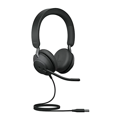 Jabra Evolve2 40 On Ear Headset USB-A UC Stereo Schwarz von Jabra