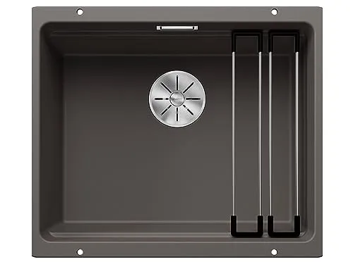 BLANCO ETAGON 500-U SILGRANIT vulkangrau - Unterbauspüle mit großzügigem Etagenbecken, integrierter Stufe und pflegeleichtem Silgranit-Material - ideal für moderne Küchen.
