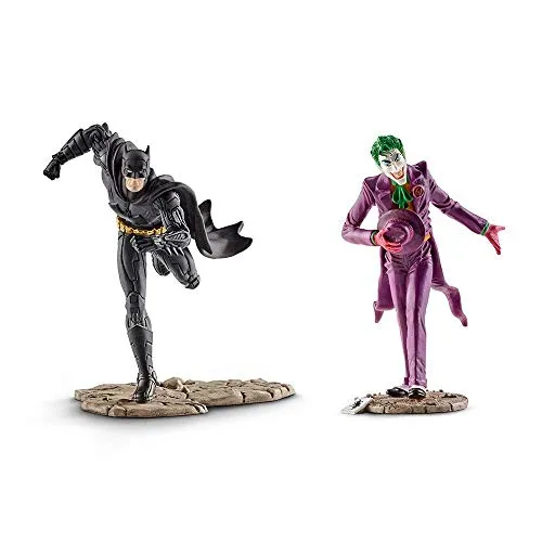 Schleich Batman gegen Joker Scenery Pack Figuren - Menschen-Spielfiguren, mit detailgetreuen Figuren für spannende Action und kreative Spielmöglichkeiten.