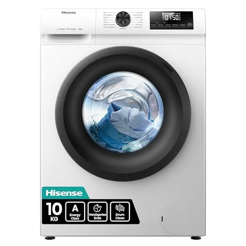 Hisense WF1Q1041BW Waschmaschine mit Dampffunktion von Hisense