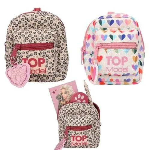 TOPModel Mini Rucksack mit Notiz-Set - Beige - Kompakter Mini-Rucksack mit praktischem Notiz-Set, inklusive Bleistift und Radierer. Ideal zum Anhängen an Taschen oder Schlüsselbund, perfekt für kreative Ideen unterwegs.