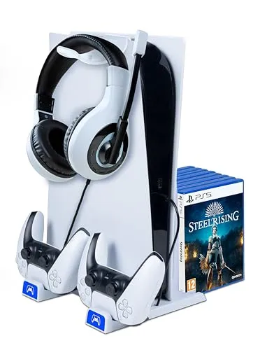 Stand and Charge - Sony PlayStation 5 - Gaming-Zubehör mit integriertem Ladesystem für die PS5, sorgt für eine ordentliche Aufbewahrung und gleichzeitiges Aufladen deiner Controller.