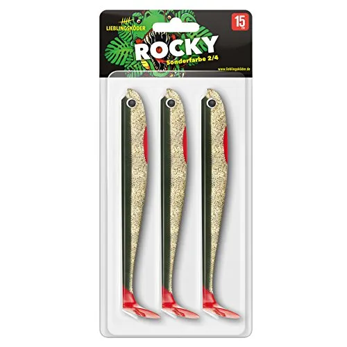 Lieblingsköder 15cm - 3 Gummifische, Farbe Lieblingsköder:Rocky