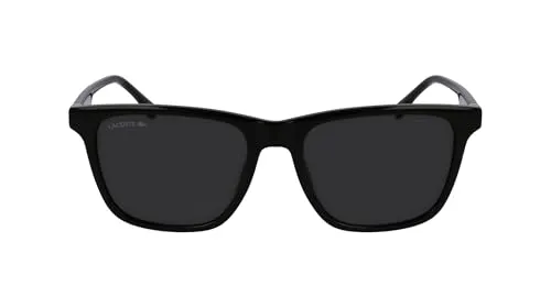 Lacoste L6041S Herren-Sonnenbrille - Stilvolle Sportbrille mit eckigem Design - Sportbrillen | Hochwertige Herren-Sonnenbrille mit vollem Rand und grauen Kunststoffgläsern für optimalen UV-Schutz und modischen Look.