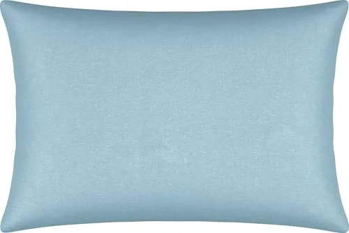 Erwin Müller Kissenbezug, Kissenhülle Single-Jersey Murnau - hellblau Größe 40x60 cm - bügelfrei, strapazierstark, elastisch, mit Reißverschluss