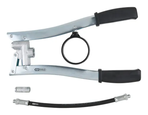 KS Tools Zweihandfettpresse - 980.1021 - Hochwertige Fettpresse für präzises Arbeiten, ideal für Werkstätten und Heimwerker mit hohem Druck und einfacher Handhabung.