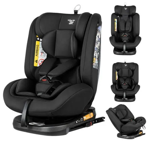 Bebies First Kiddo Kindersitz i-Size 360° drehbar Schwarz – mit ISOFIX und Top Tether