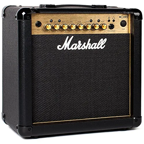 Marshall MG15GFX Gitarren-Combo-Verstärker - Bass-Combos mit 15 Watt Leistung, 4 Kanälen und integrierten Effekten für kreatives Üben und Jammen.