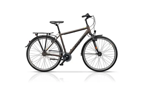 Airtracks Cityrad 28 Zoll Herren City Fahrrad CITERRA GENT Trekking Bike, 7 Gang Shimano NEXUS Schaltwerk, Nabenschaltung, (Shimano Nexus 7), Braun - Rahmenhöhen 48cm, 52cm, 56cm und 60cm - Mod. 2026