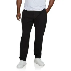 riverso Chino Hose Herren Tapered Fit RIVFiete Tapered Fit Schwarz Normaler Bund Reißverschluss S